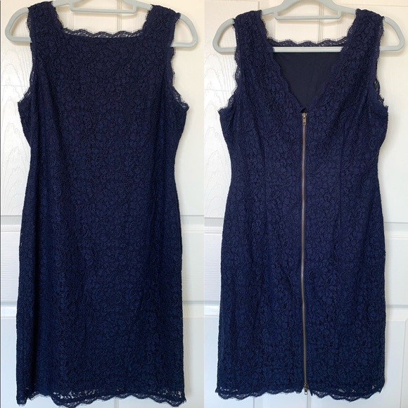 Adrianna Papell Sleeveless Lace Dress - Picture 2 of 9
